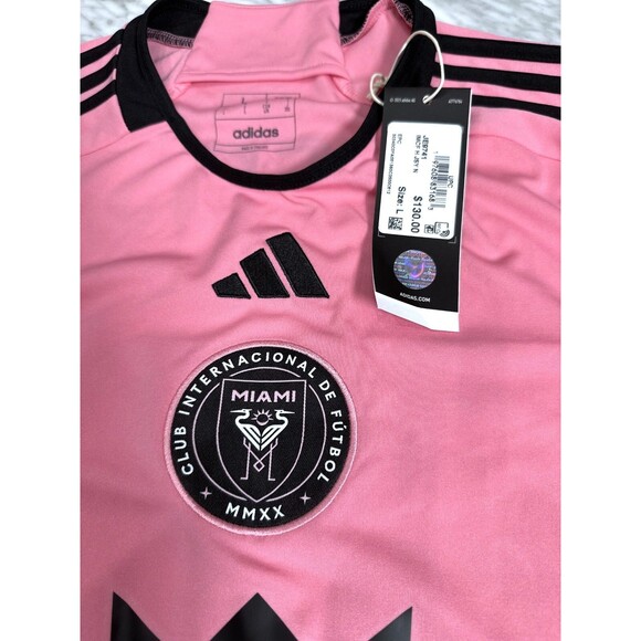 Adidas MLS Inter Miami CF Lionel Messi Home Jersey Men’s Soccer Large JE9741 NEW - Picture 9 of 9